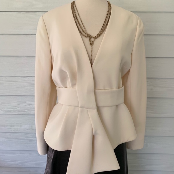 Dior Jackets & Blazers - Christian Dior Ivory Crepe Jacket / Blazer
